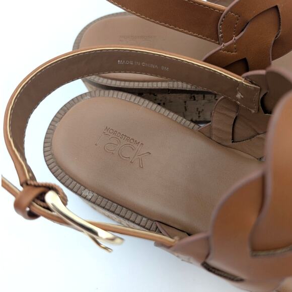 Nordstrom Rack Pennie Platform Sandal Women's Open Toe Brown Size US9M EU40 - Picture 10 of 12